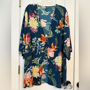 Jantzen Floral Kimono Swim Cover Up